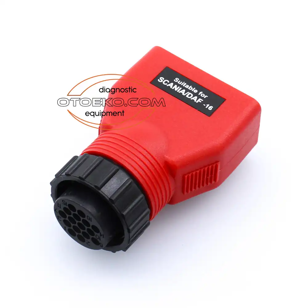 فيشة وأدابتر تحويل شاحنات سكانيا Autel Scania 16-Pin الدائرية إلى 16-Pin OBD2 (Scania-16 للفئة الرابعة)